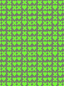 Preview wallpaper squares, hearts, crosses, green