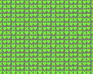 Preview wallpaper squares, hearts, crosses, green