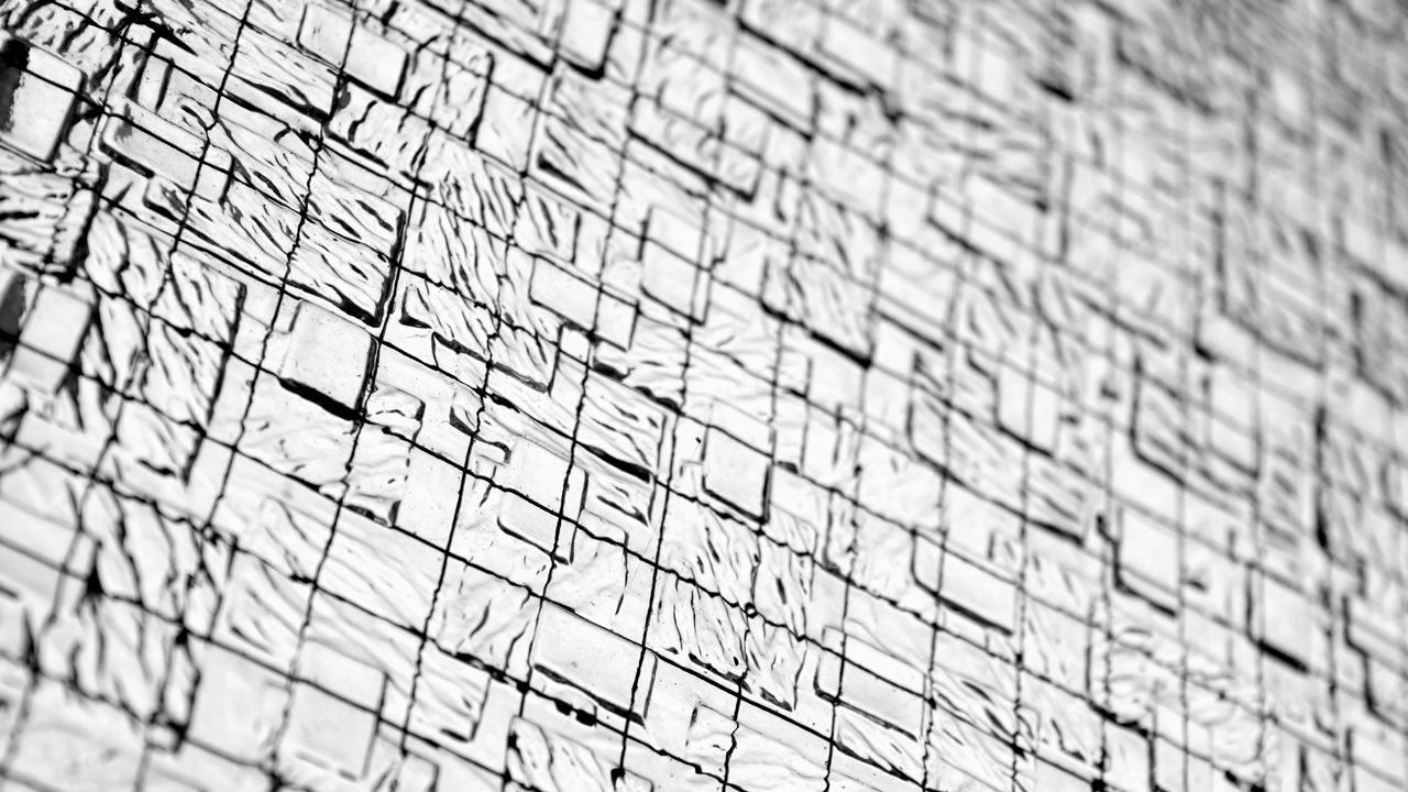 Wallpaper squares, intersection, lines, bw, blur