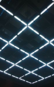 Preview wallpaper squares, neon, ceiling, glow