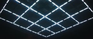 Preview wallpaper squares, neon, ceiling, glow