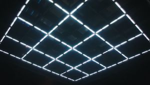 Preview wallpaper squares, neon, ceiling, glow