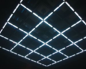 Preview wallpaper squares, neon, ceiling, glow