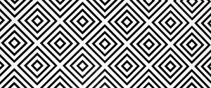 Preview wallpaper squares, rhombuses, bw, minimalism, pattern