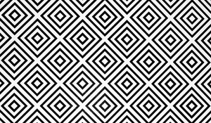 Preview wallpaper squares, rhombuses, bw, minimalism, pattern