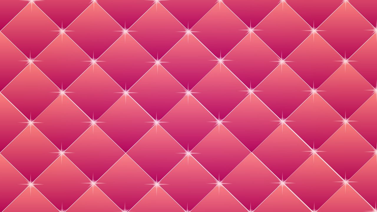 Wallpaper squares, rhombuses, pink, glitter
