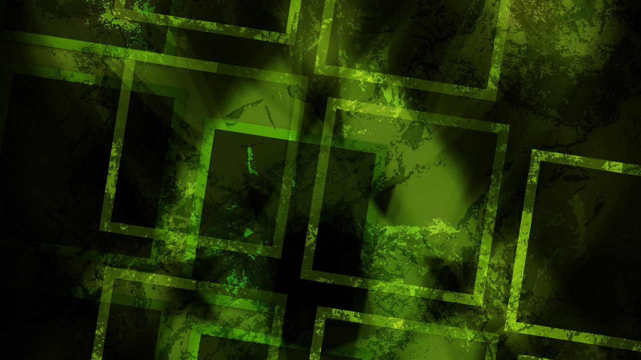 Wallpaper squares, shapes, abstraction, green