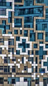 Preview wallpaper squares, shapes, building, facade