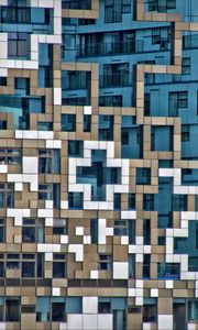 Preview wallpaper squares, shapes, building, facade