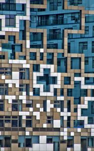 Preview wallpaper squares, shapes, building, facade