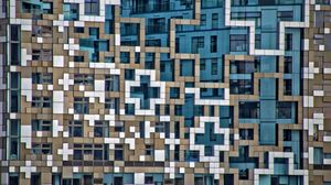 Preview wallpaper squares, shapes, building, facade