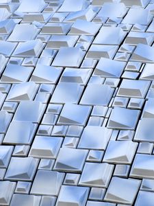 Preview wallpaper squares, shapes, volume, texture, blue