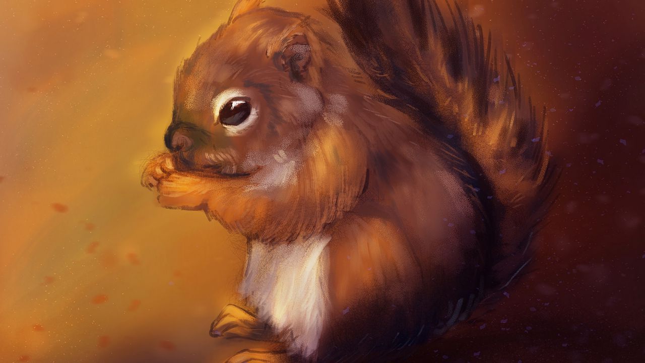 Wallpaper squirrel, rodent, cute, animal, art