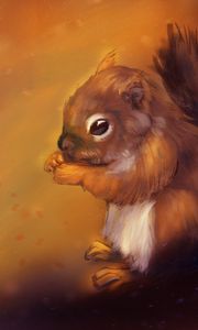 Preview wallpaper squirrel, rodent, cute, animal, art