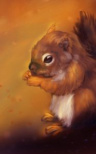 Preview wallpaper squirrel, rodent, cute, animal, art