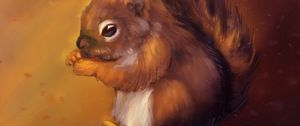 Preview wallpaper squirrel, rodent, cute, animal, art