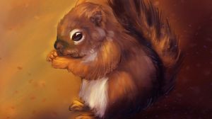 Preview wallpaper squirrel, rodent, cute, animal, art