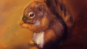 Preview wallpaper squirrel, rodent, cute, animal, art