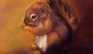 Preview wallpaper squirrel, rodent, cute, animal, art