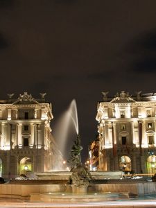 Preview wallpaper st peters square, vatican city, rome, italy, residence of the pope, evening, buildings, architecture, fountain