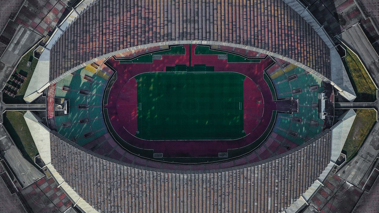 Wallpaper stadium, aerial view, architecture