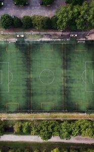 Preview wallpaper stadium, aerial view, soccer field