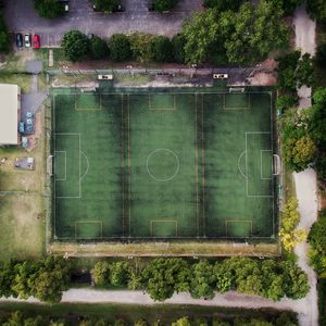 Preview wallpaper stadium, aerial view, soccer field
