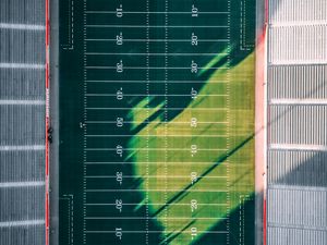 Preview wallpaper stadium, field, aerial view, rugby, arena, stands