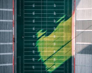 Preview wallpaper stadium, field, aerial view, rugby, arena, stands