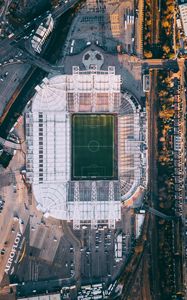Preview wallpaper stadium, football field, aerial view, football