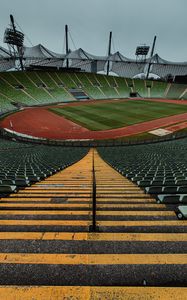 Preview wallpaper stadium, football field, football, stands