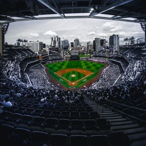 Preview wallpaper stadium, stands, baseball, match, field, arena
