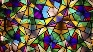 Preview wallpaper stained glass, colorful, glass fragments