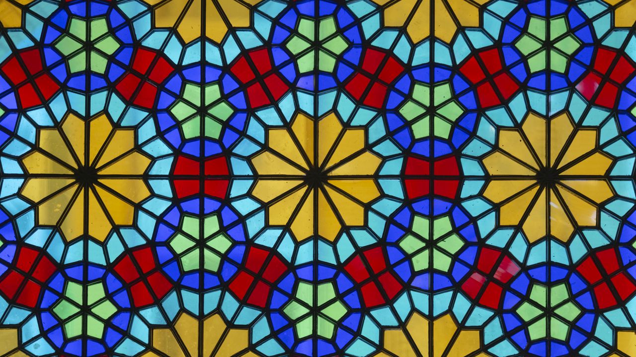 Wallpaper stained glass, glass, pattern, colorful, decor