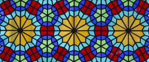 Preview wallpaper stained glass, glass, pattern, colorful, decor