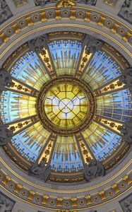 Preview wallpaper stained glass, pattern, roof, architecture