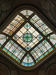 Preview wallpaper stained glass, patterns, ceiling, dome, architecture