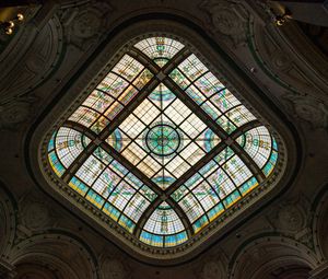 Preview wallpaper stained glass, patterns, ceiling, dome, architecture