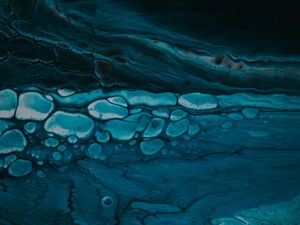 Preview wallpaper stains, bubbles, paint, liquid, abstraction, blue