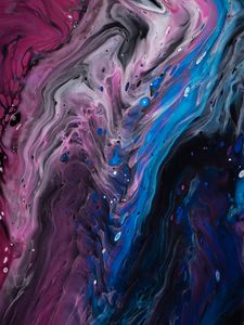 Preview wallpaper stains, colorful, abstraction, liquid, wavy