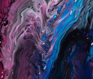 Preview wallpaper stains, colorful, abstraction, liquid, wavy