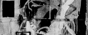 Preview wallpaper stains, lines, bw, wall, art
