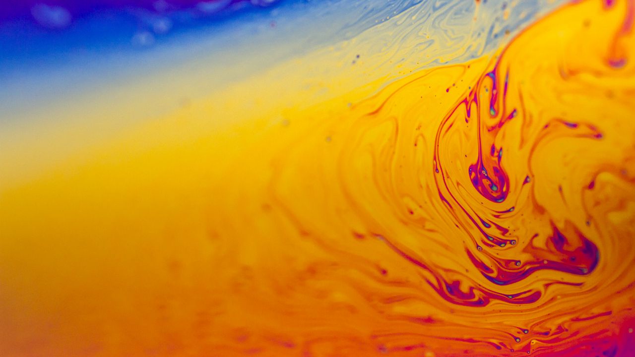 Wallpaper stains, liquid, background, macro, orange