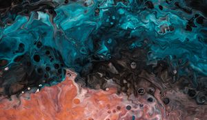 Preview wallpaper stains, liquid, colorful, mixing, paint