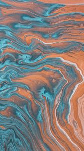 Preview wallpaper stains, liquid, paint, blue, brown