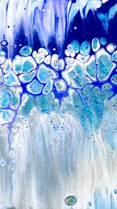 Preview wallpaper stains, liquid, paint, blue, abstraction