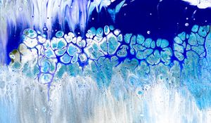 Preview wallpaper stains, liquid, paint, blue, abstraction