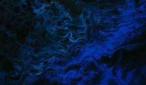 Preview wallpaper stains, liquid, wavy, abstraction, blue