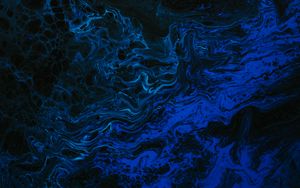 Preview wallpaper stains, liquid, wavy, abstraction, blue