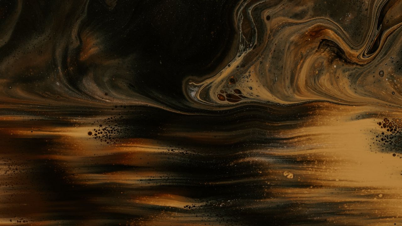 Wallpaper stains, paint, brown, abstraction, blur